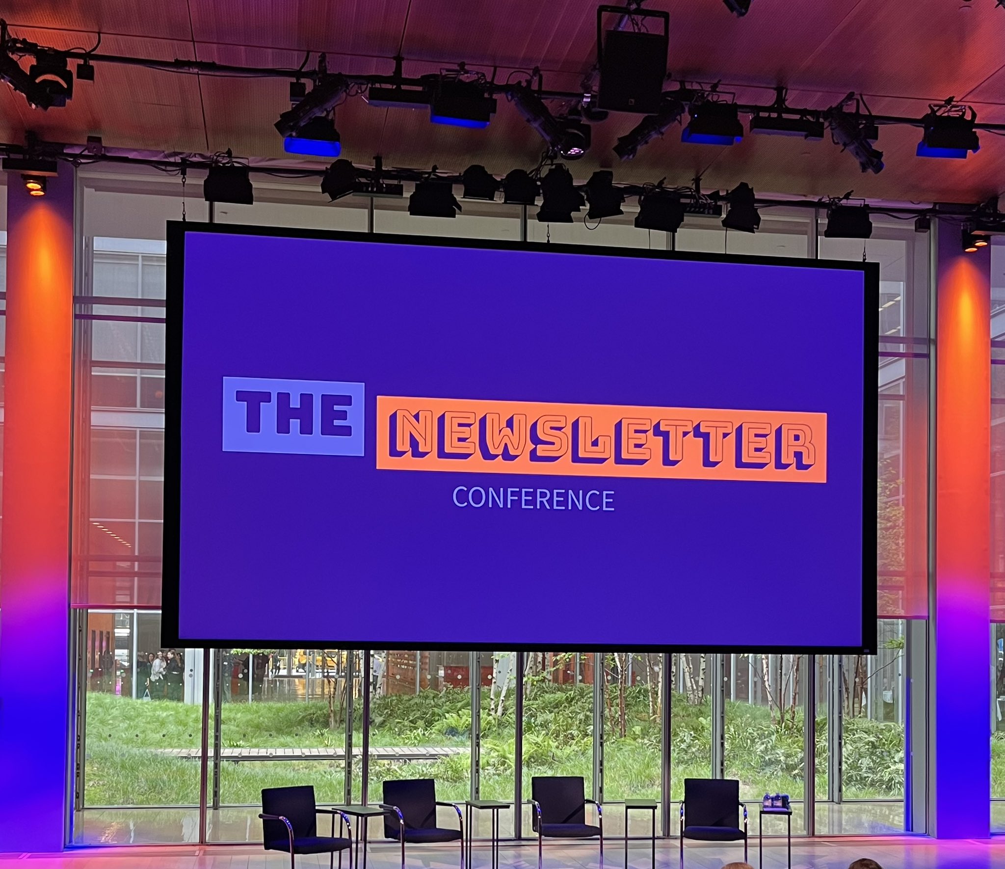 Image of the stage at The Newsletter Conference